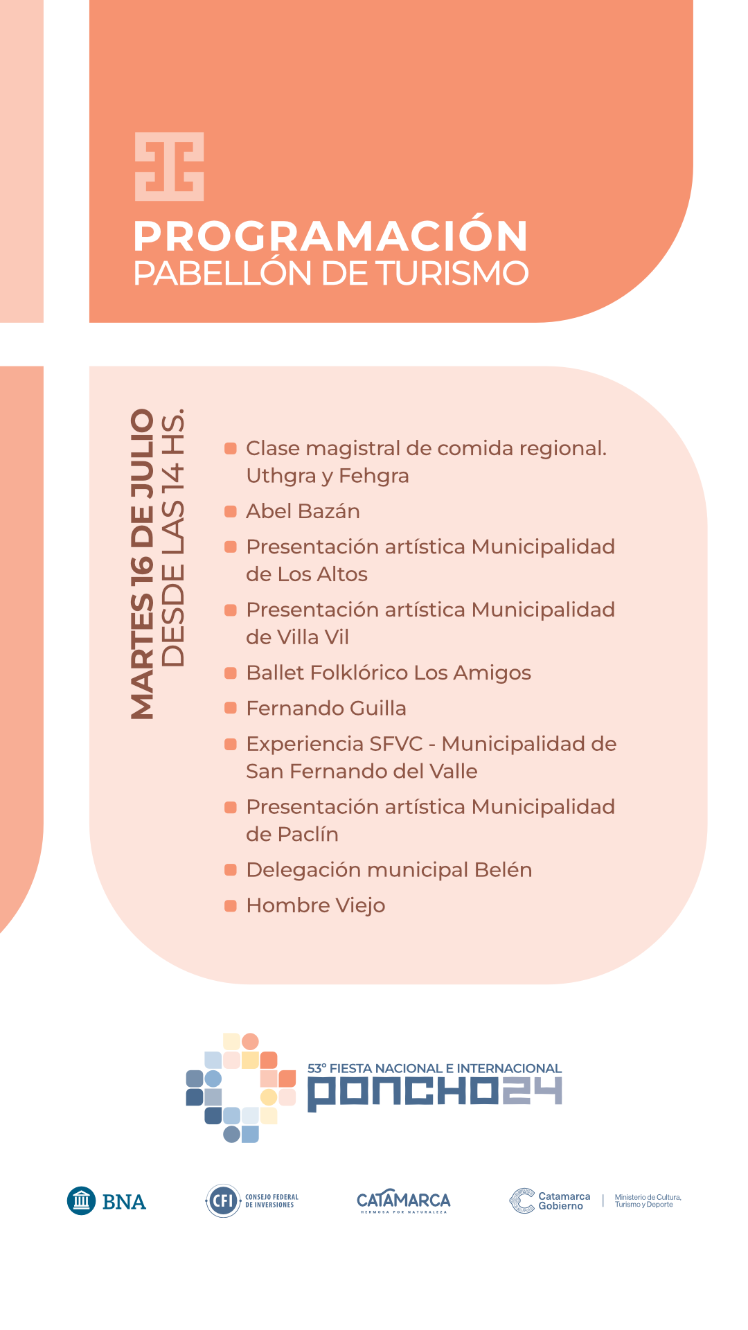 story Poncho24 - Pabellon Turismo - Programacion Diaria - Martes 16 (1)