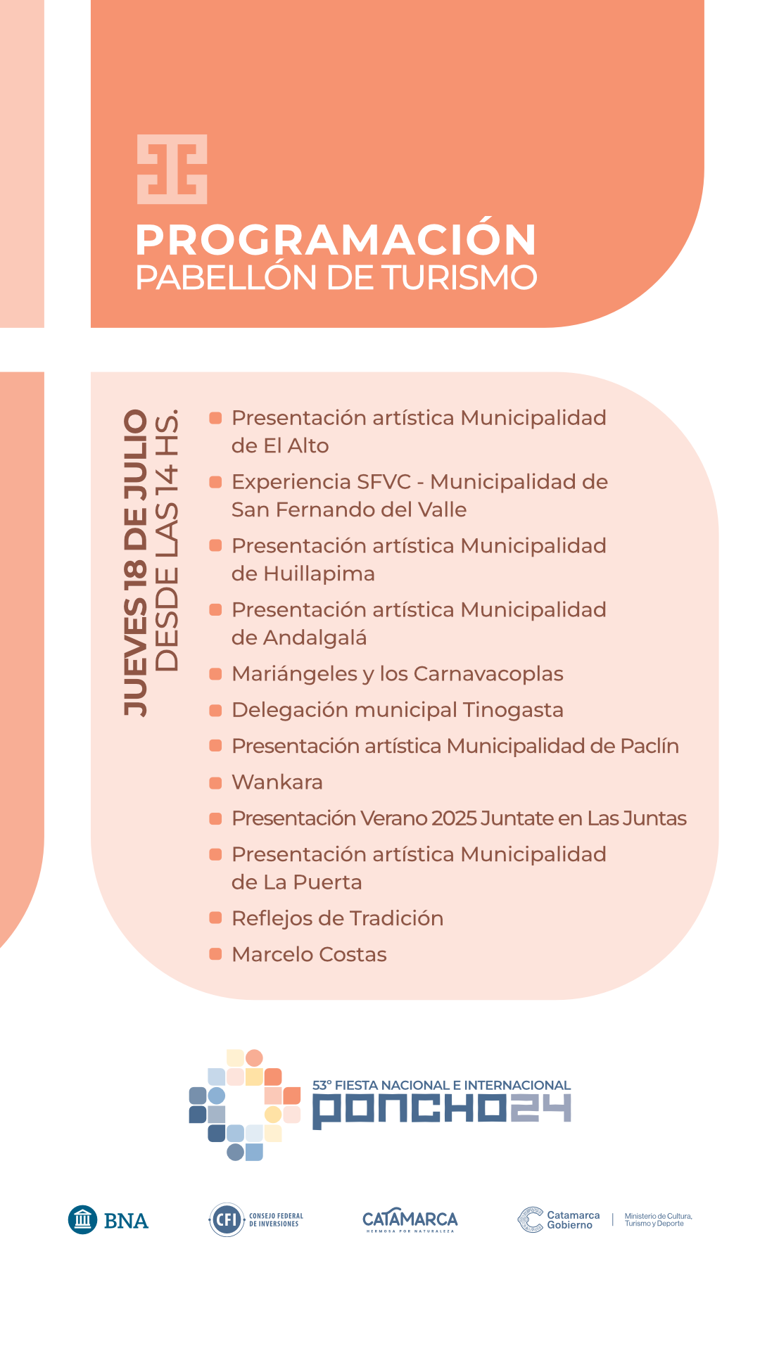 story edit Poncho24 - Pabellon Turismo - Programacion Diaria - Jueves 18