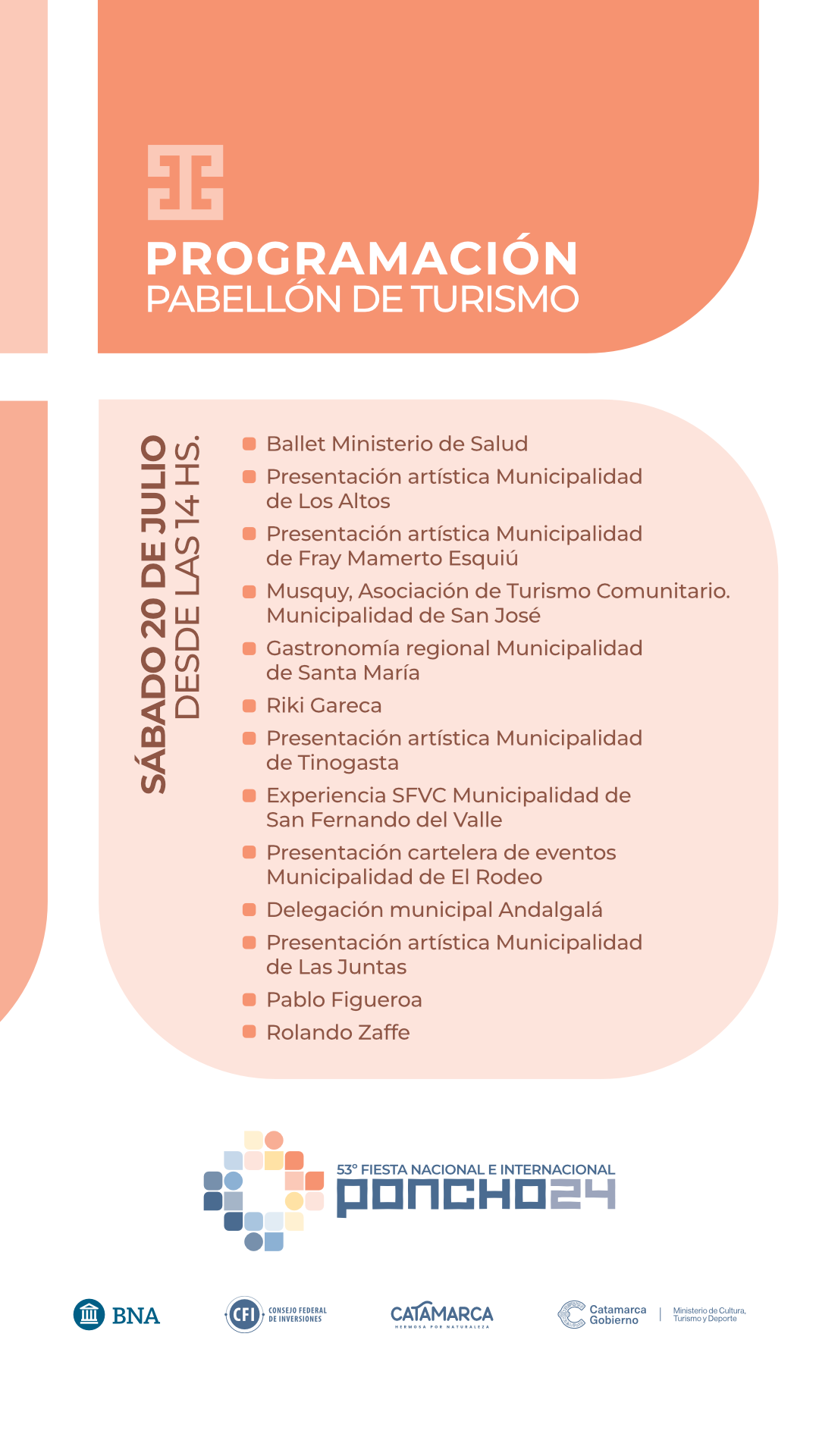 story edit Poncho24 - Pabellon Turismo - Programacion Diaria - Sabado 20 (1)