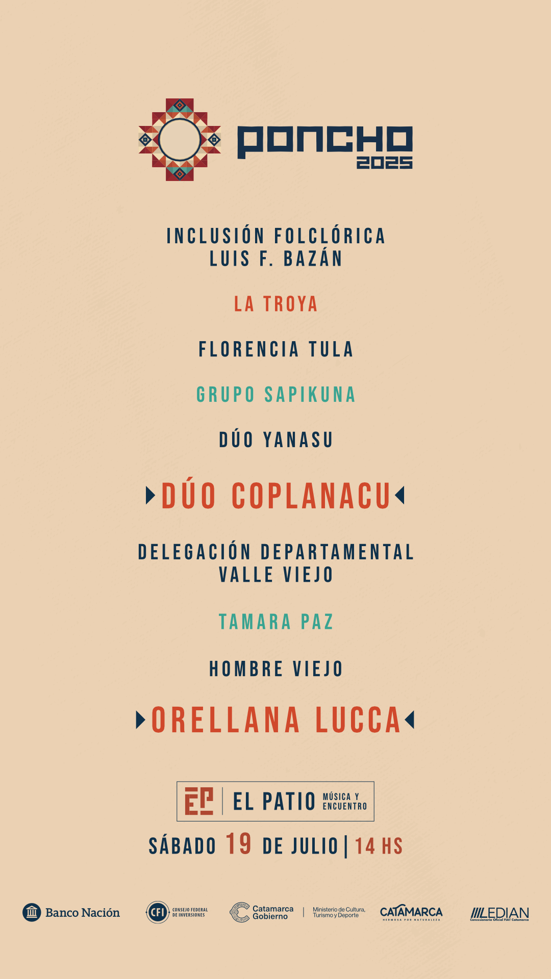 1- Sábado 19