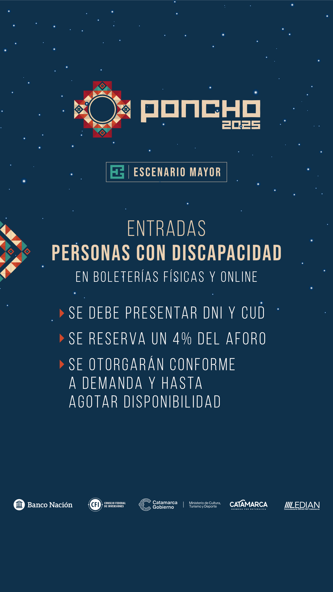 story 07 Poncho25 - Entradas EM
